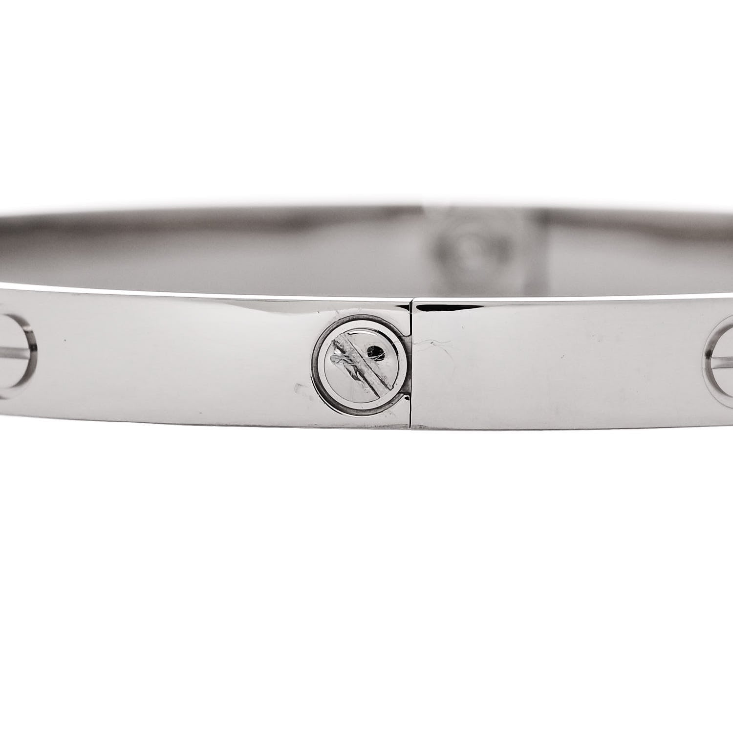 Cartier 18K White Gold LOVE Bracelet 21 5 of 9
