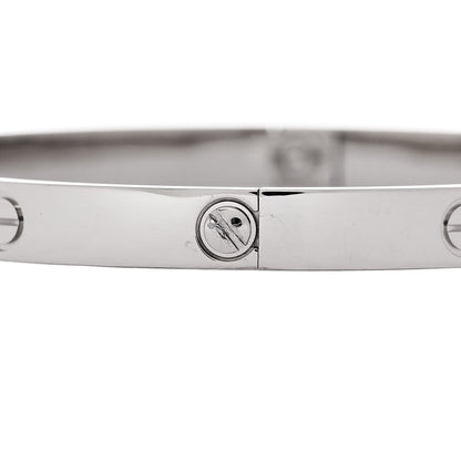 Cartier 18K White Gold LOVE Bracelet 21 5 of 9