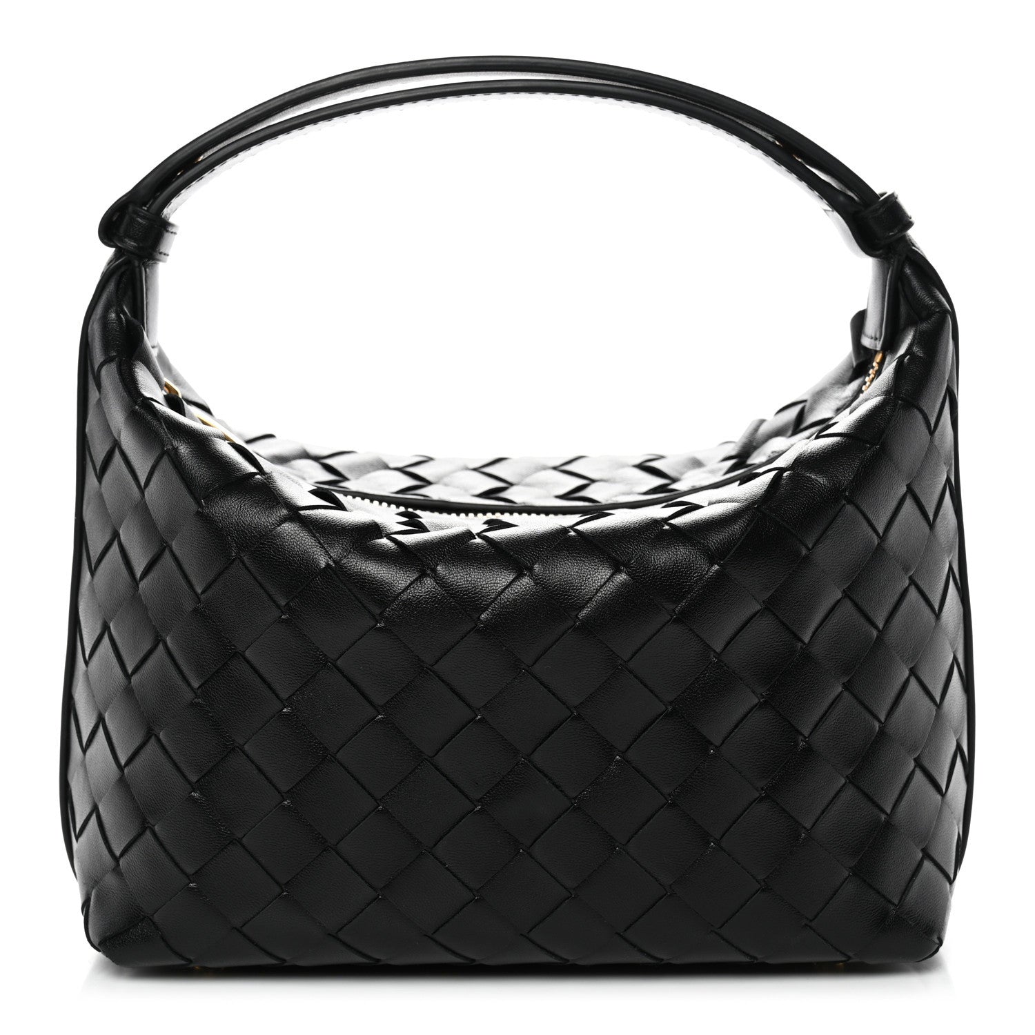 Bottega Veneta Calfskin Nappa Intrecciato Mini Wallace Black Black 1 of 12