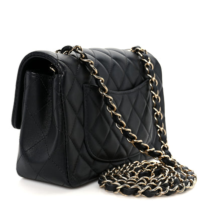 Chanel Lambskin Quilted Mini Rectangular Flap Black 3 of 12