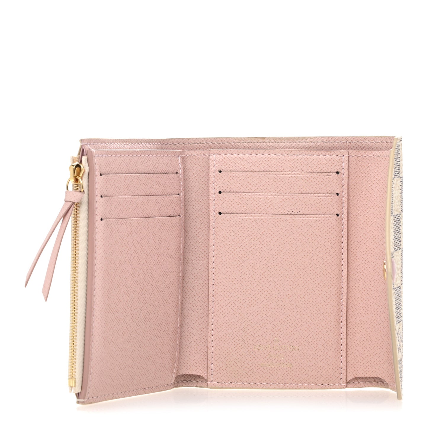 Damier Azur Victorine Wallet Rose Ballerine