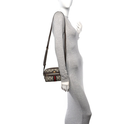 Gucci GG Supreme Monogram Web Mini Ophidia Shoulder Bag Brown 3 of 10