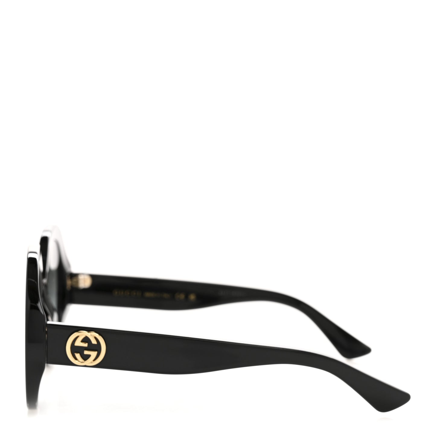 Acetate Round GG Sunglasses GG0319S Black