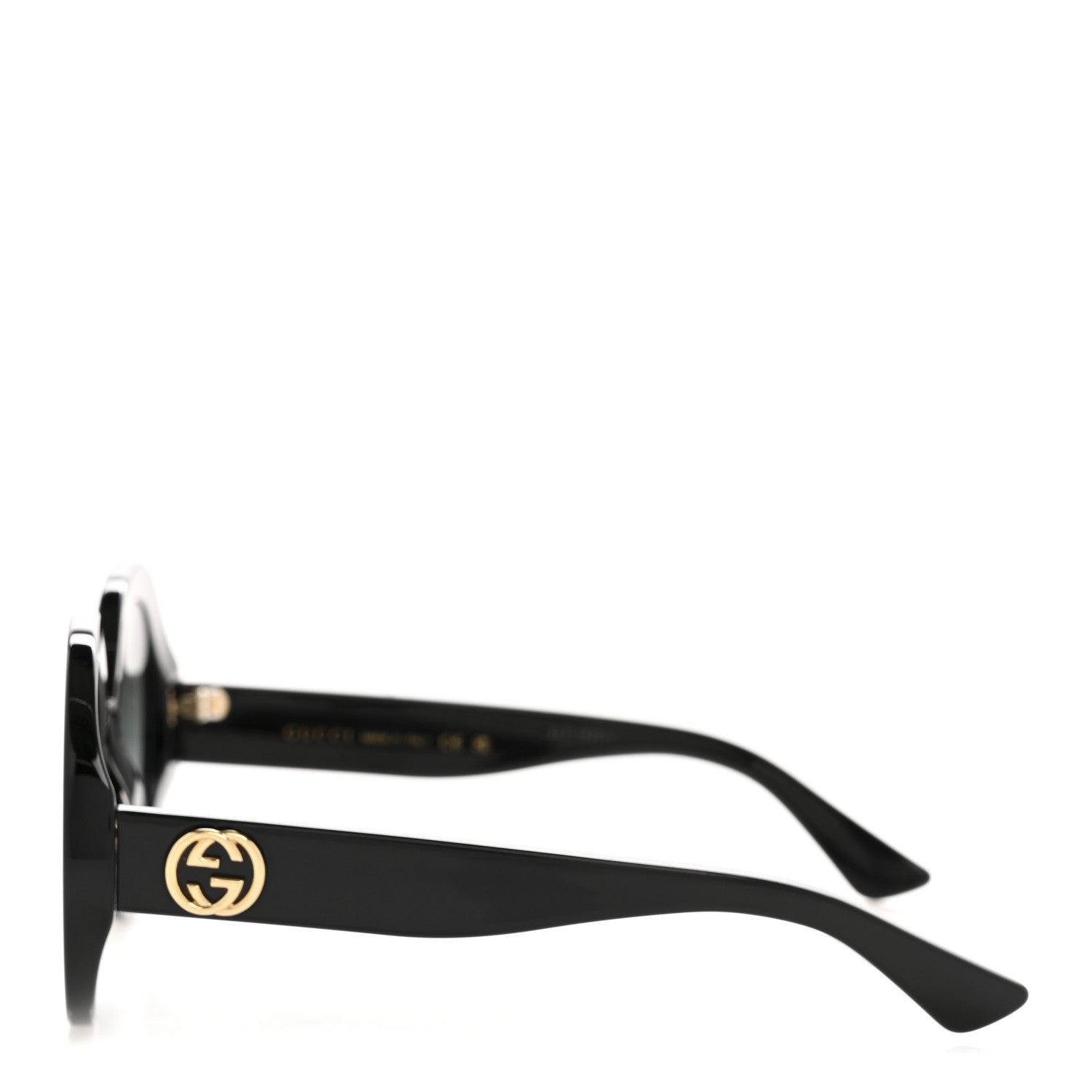 Gucci Acetate Round GG Sunglasses GG0319S Black 3 of 8