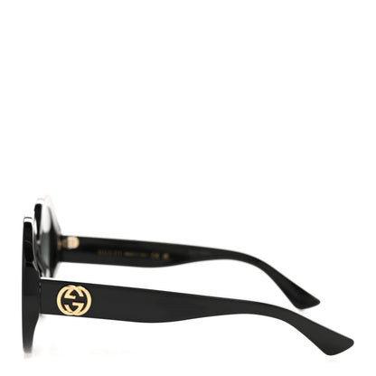 Gucci Acetate Round GG Sunglasses GG0319S Black 3 of 8