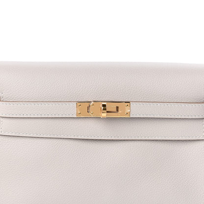 Hermes Evercolor Kelly Danse II Belt Bag Gris Perle 10 of 11
