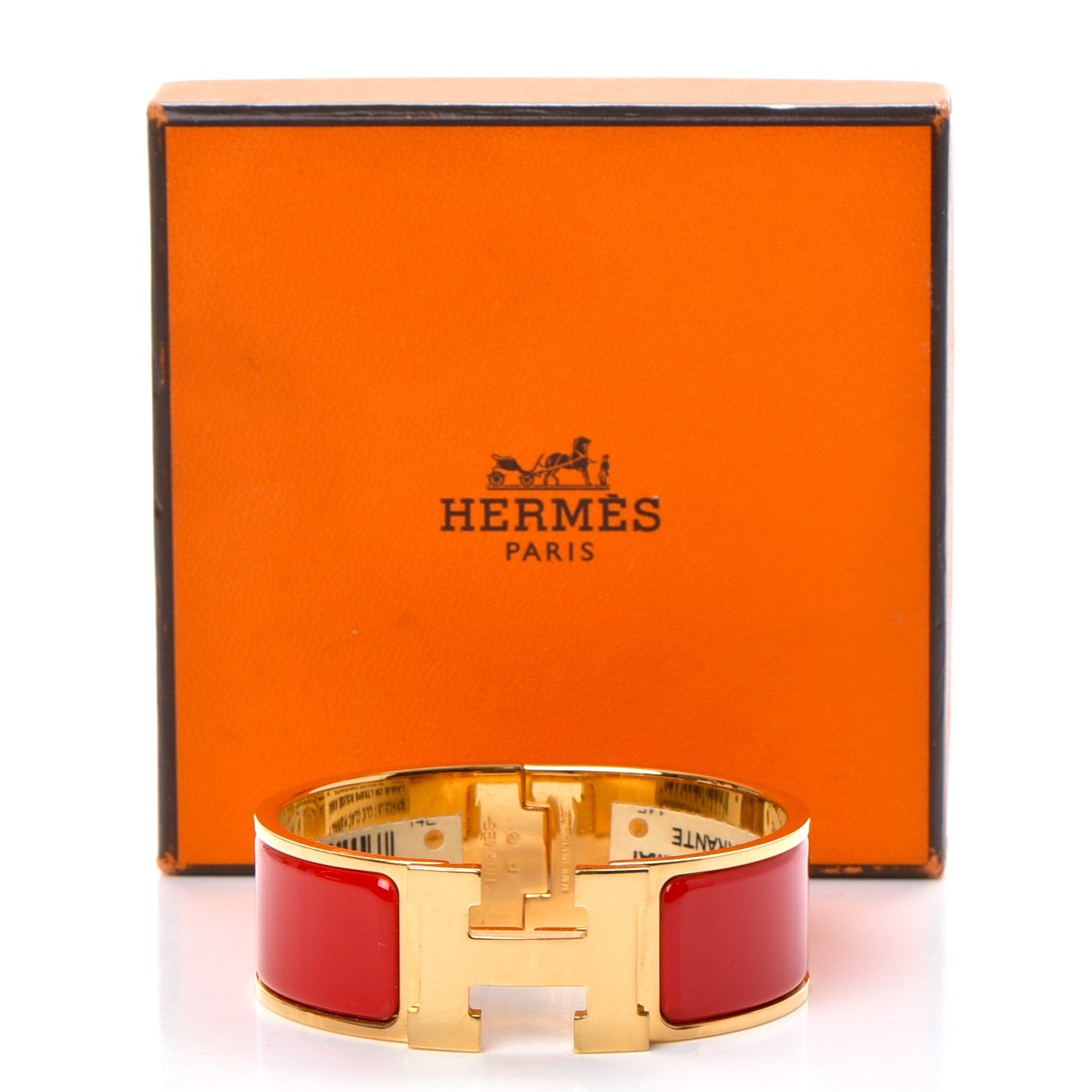 Hermes Enamel Wide Clic Clac H Bracelet PM Rouge Amarante 5 of 5