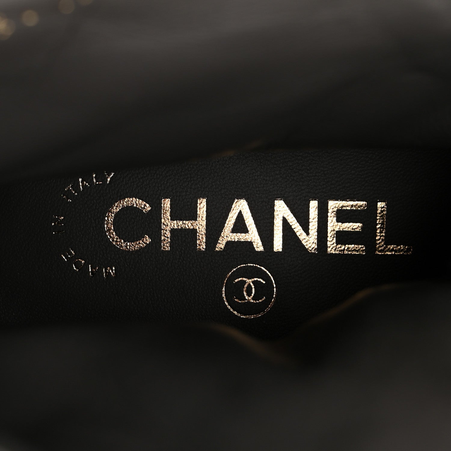 Chanel Shiny Lambskin Quilted Lace Up Combat Boots 37 Grey Black 9 of 11