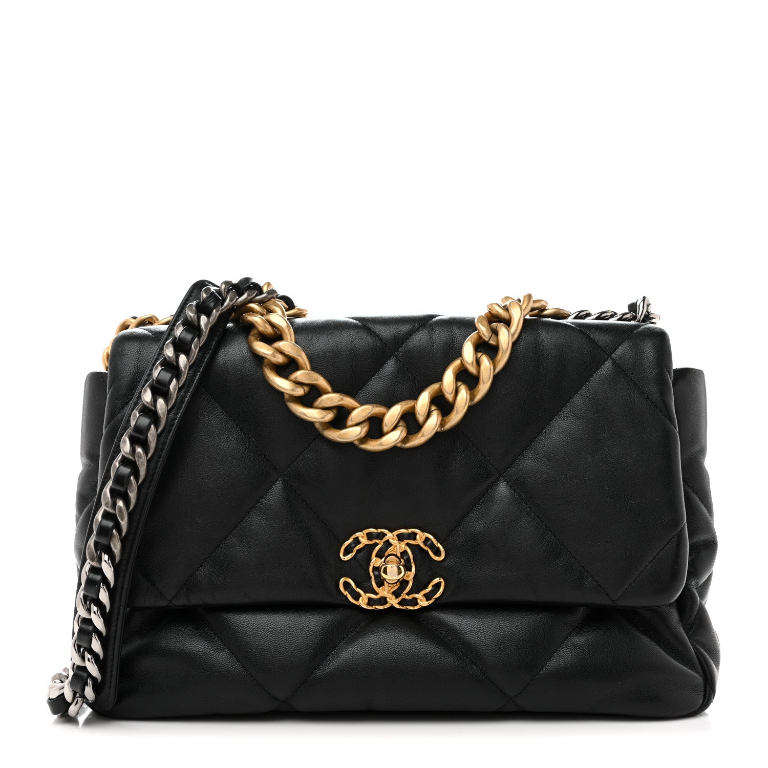 Chanel Lambskin Quilted Large Chanel 19 Flap Black 1 of 11