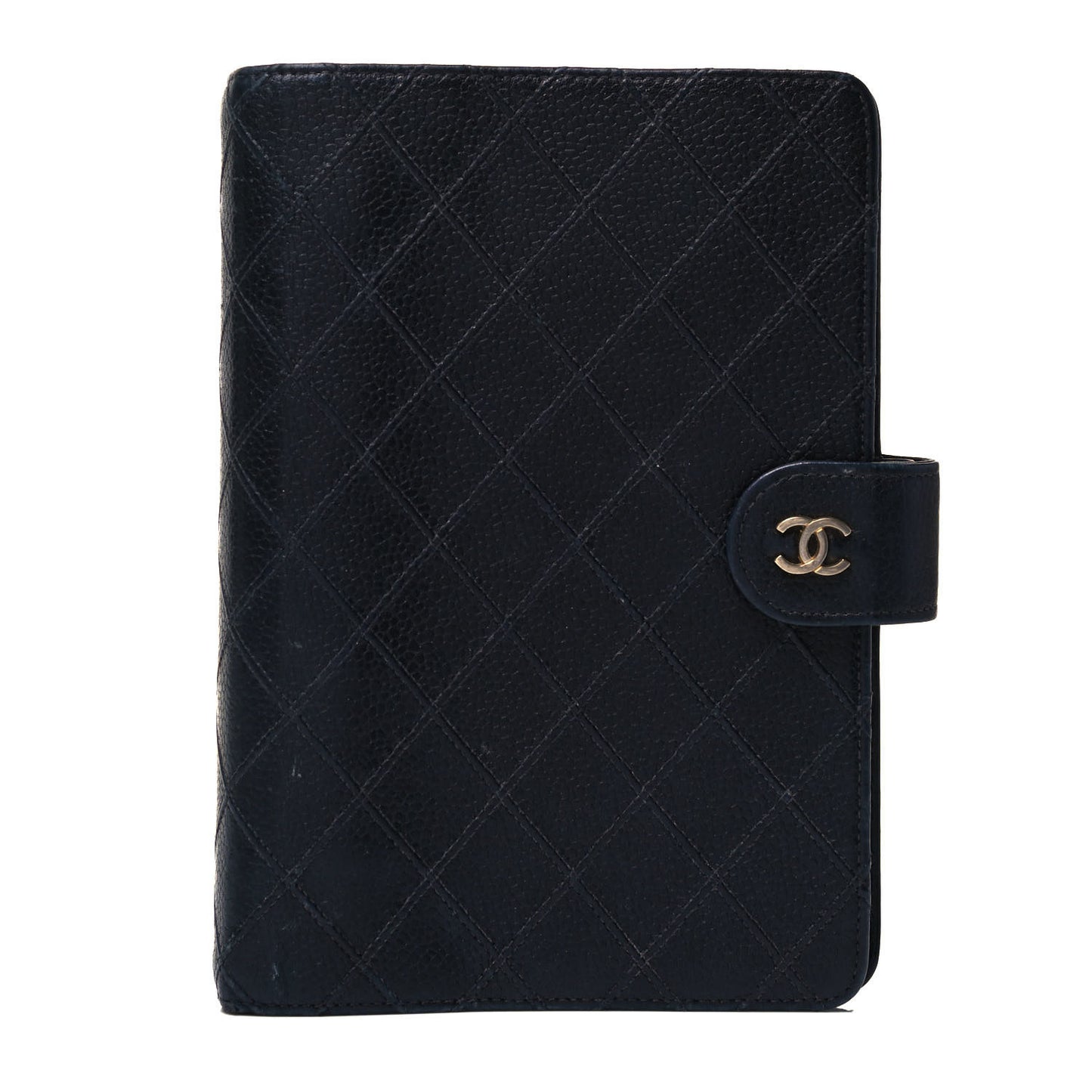 Caviar Stitched Agenda Cover Black