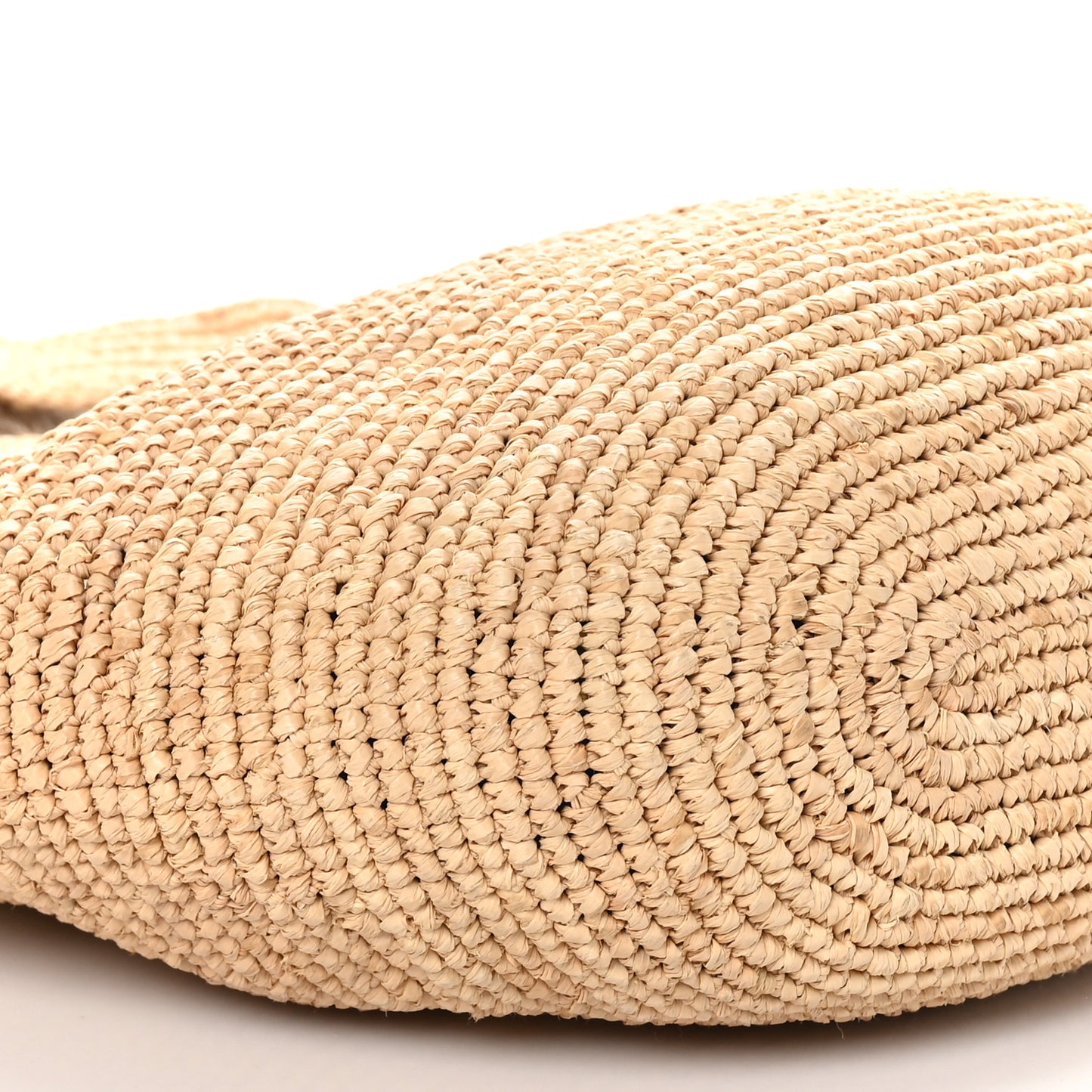 Raffia Mini Slit Tote Bag Natural Tan