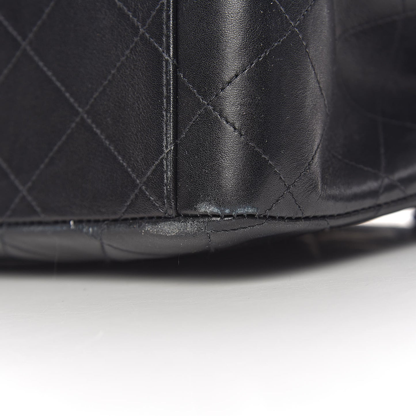 Lambskin Quilted XL Jumbo Single Flap Black