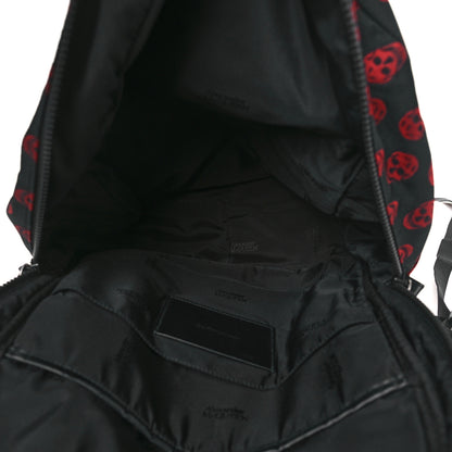 Alexander McQueen Nylon Skull Print Backpack Black Red 5 of 9