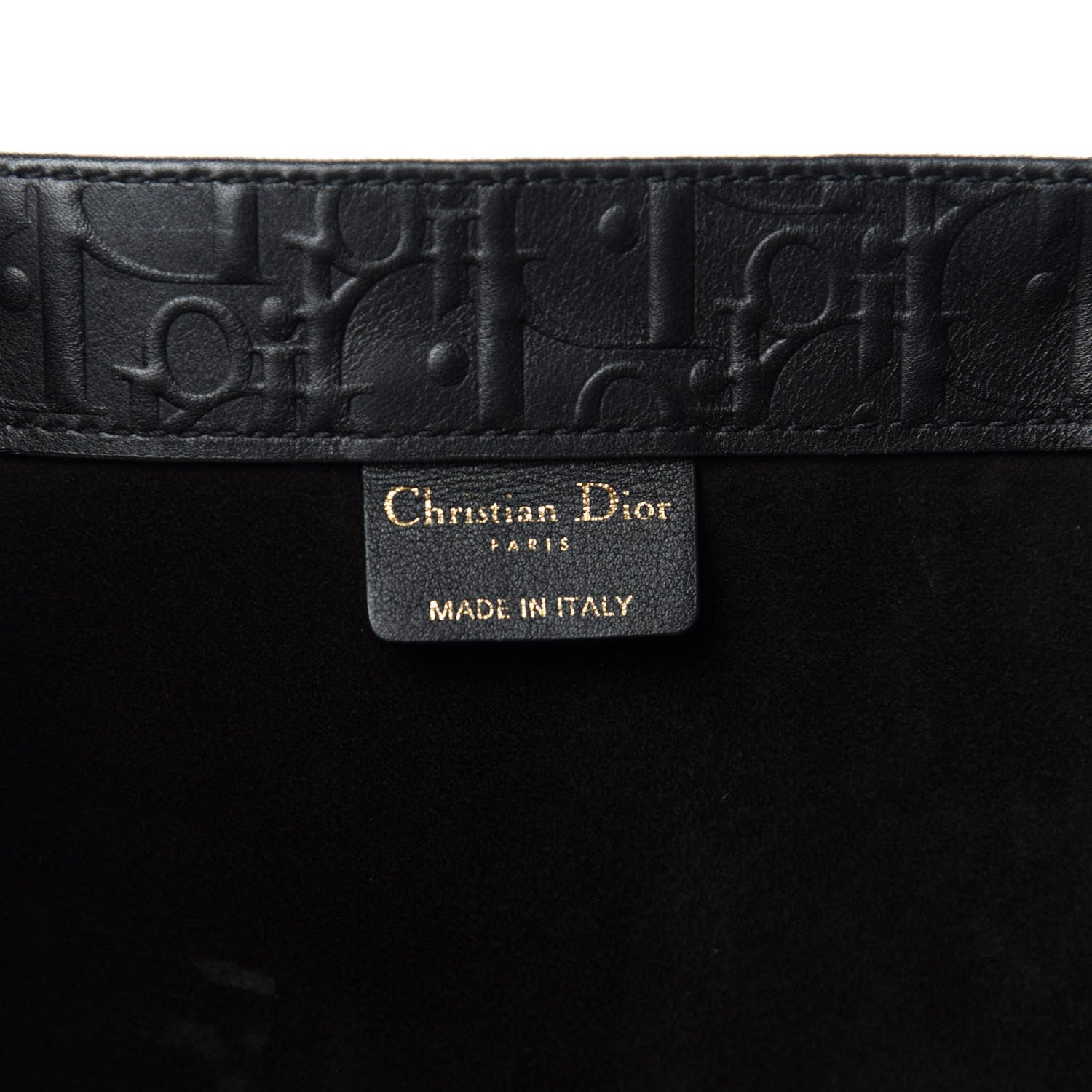 Christian Dior Oblique Calfskin Embossed Book Tote Black 8 of 10