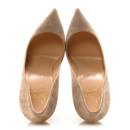 Christian Louboutin Veau Velours Pigalle Follies 100 Pumps 38 Nocciola 2 of 8