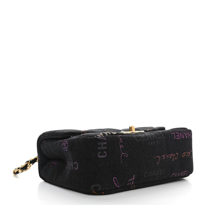 Chanel Denim Quilted Denim Mood Mini Rectangular Flap Black Multicolor 4 of 10