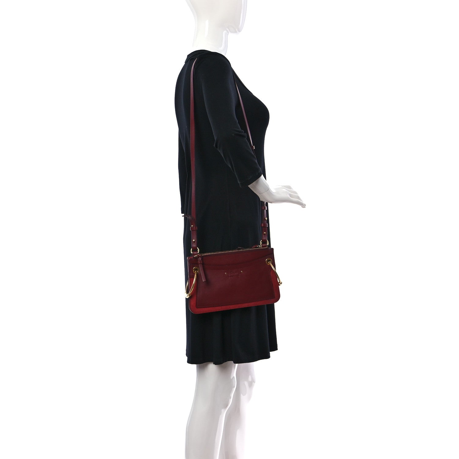 Chloe Calfskin Suede Roy Bag Plum Purple 2 of 9