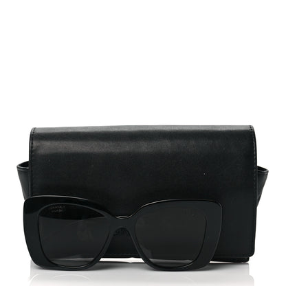 Chanel Acetate Strass Polarized Square Sunglasses 5422-B Black 8 of 8