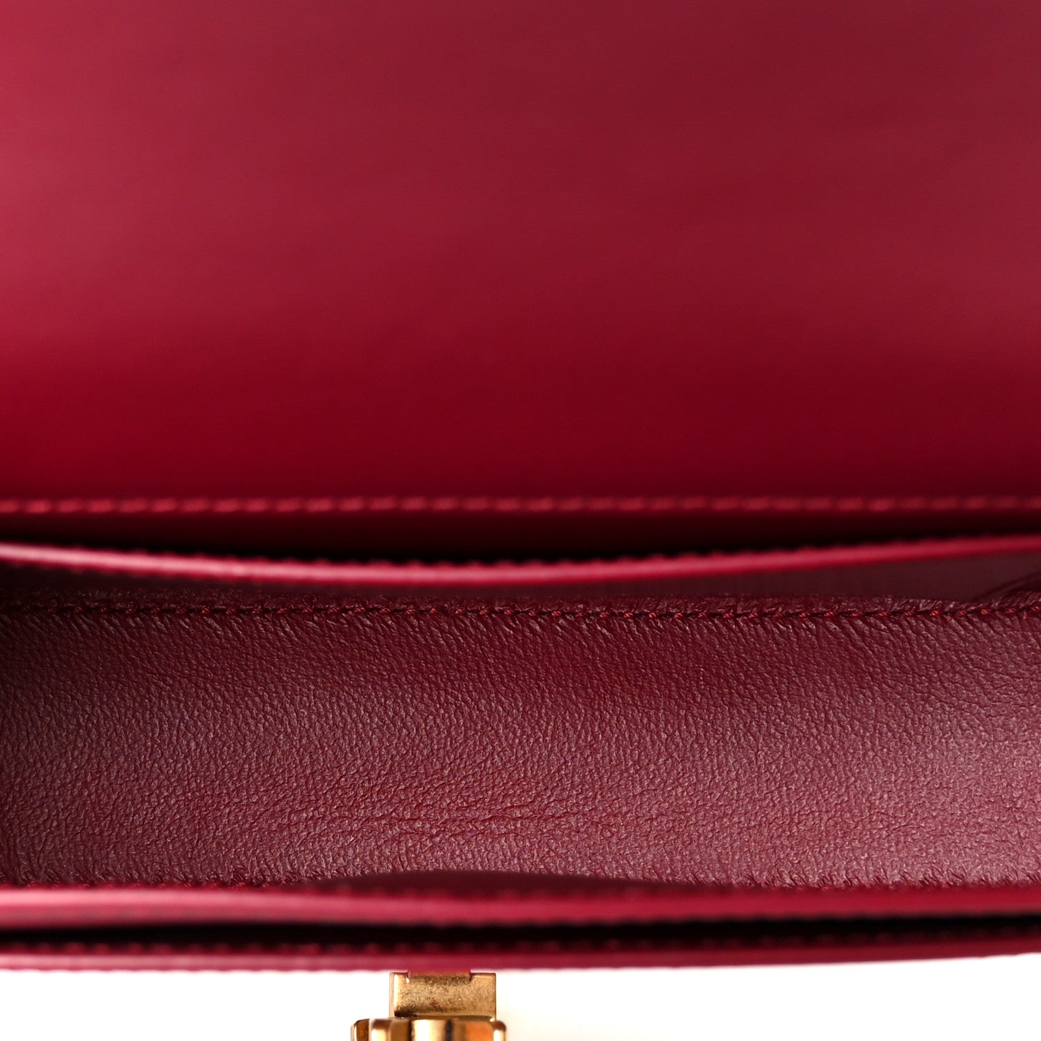 Saint Laurent Box Calfskin Mini Voltaire Shoulder Bag Burgundy 5 of 11