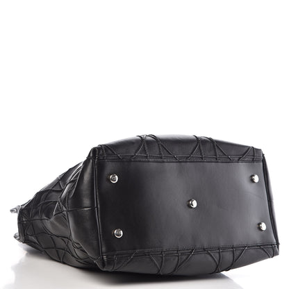 Christian Dior Lambskin Cannage Medium Granville Tote Black 4 of 8