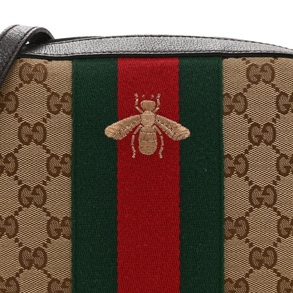 Gucci GG Supreme Monogram Web Small Webby Bee Shoulder Bag Dark Brown 9 of 12