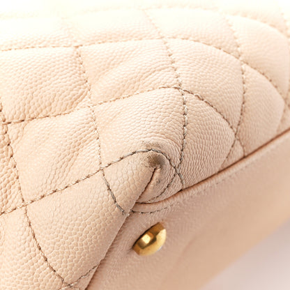 Chanel Caviar Quilted Large Coco Handle Flap Beige 15 of 15