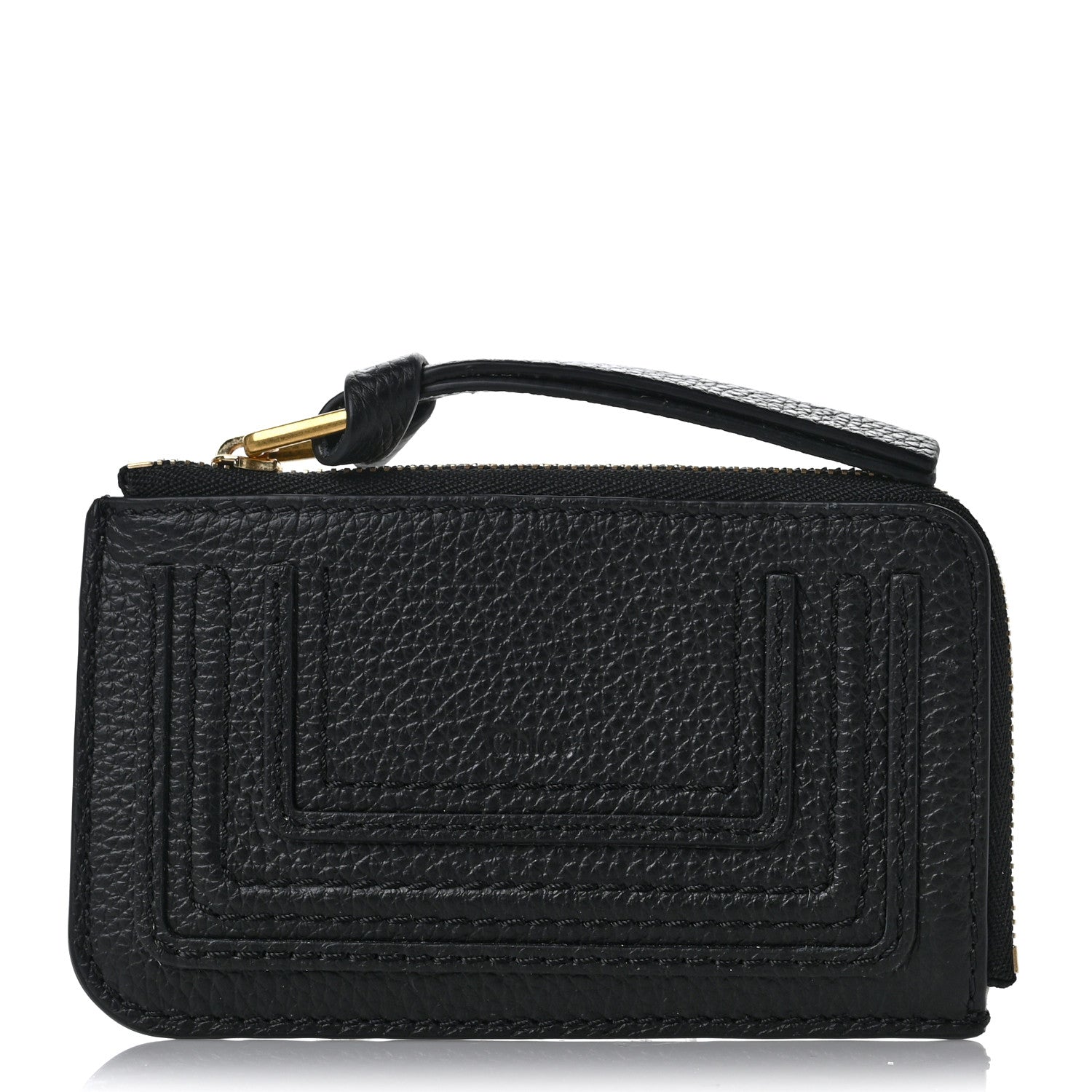 Chloe Grained Calfskin Alphabet Purse Wallet Black 1 of 6