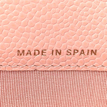 Chanel Caviar Quilted Boy Flap Card Holder Wallet Light Pink 7 of 9