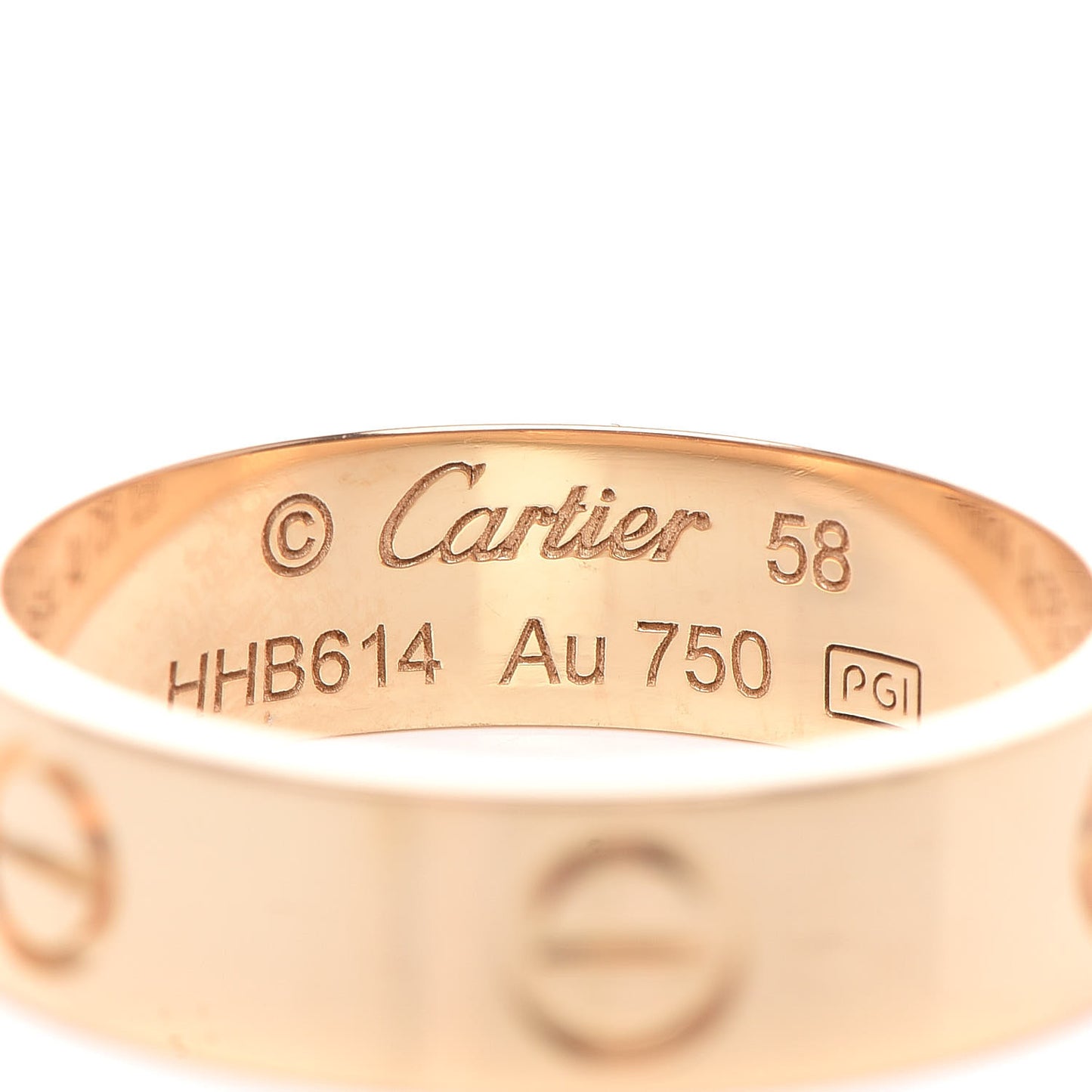 18K Yellow Gold 5.5mm LOVE Ring 58 8.25