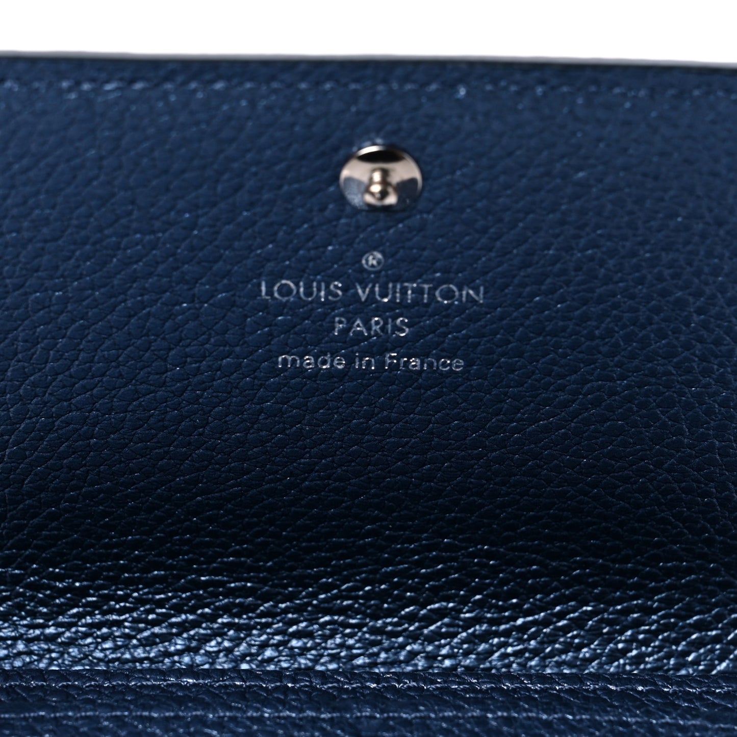 Metallic Monogram Business Card Holder Navy Nacre