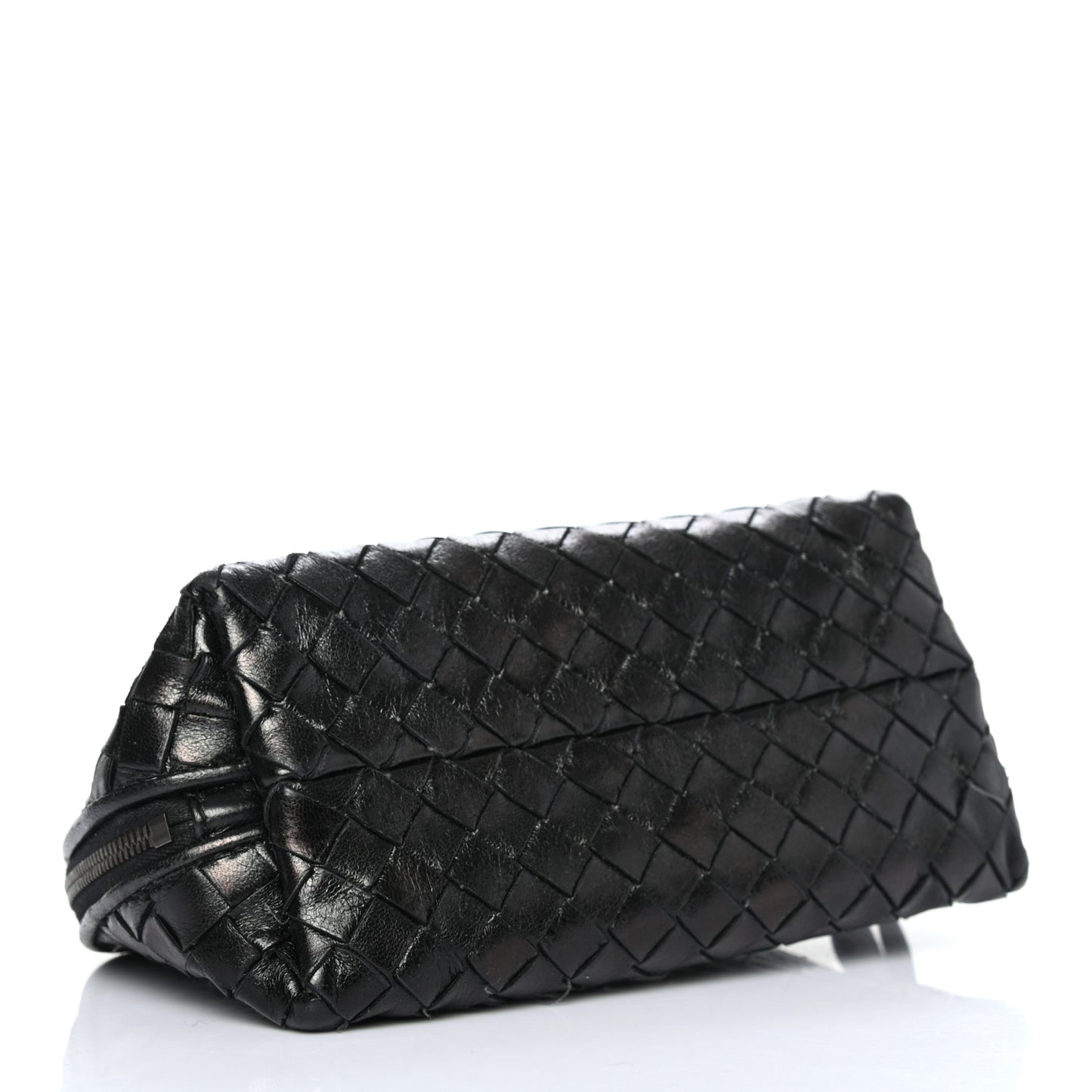 Nappa Intrecciato Small Cosmetic Pouch Black
