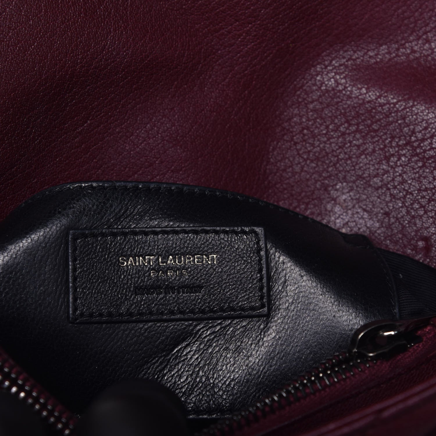 Saint Laurent Sheepskin Matelasse Chevron Monogram Medium College Bag Rouge Legion 6 of 9