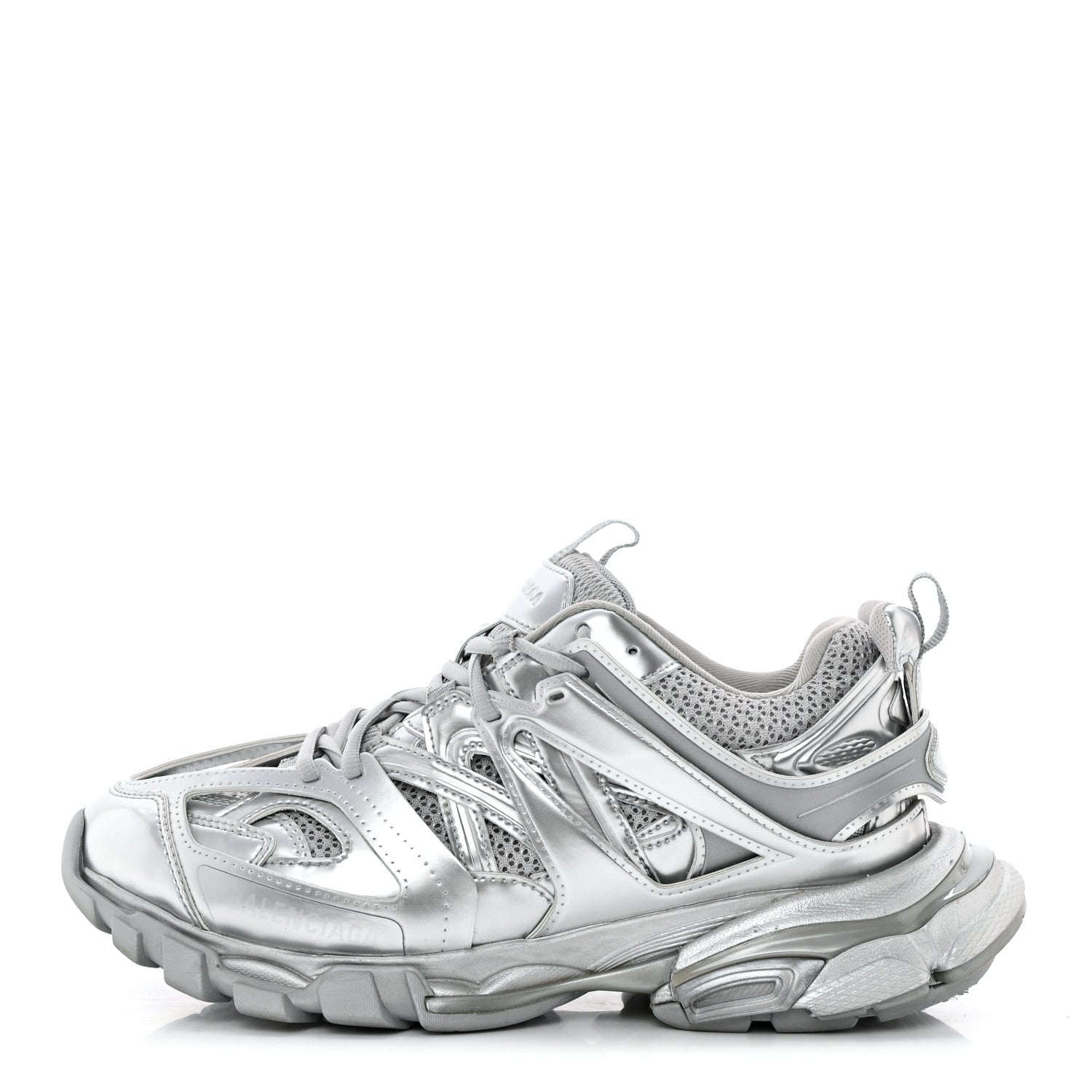 Balenciaga Mesh Nylon Mens Track Sneakers 40 Silver 1 of 13