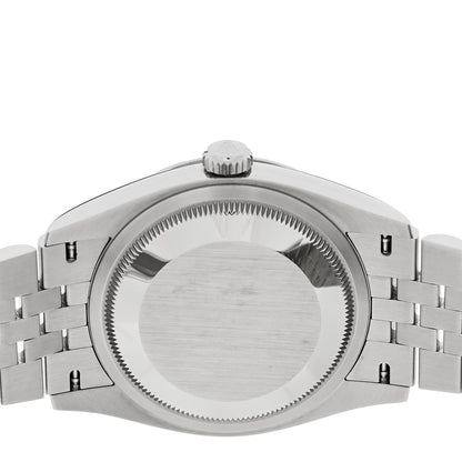 Rolex Stainless Steel 18K White Gold 36mm Oyster Perpetual Wimbledon Datejust Watch Slate 126234 4 of 5