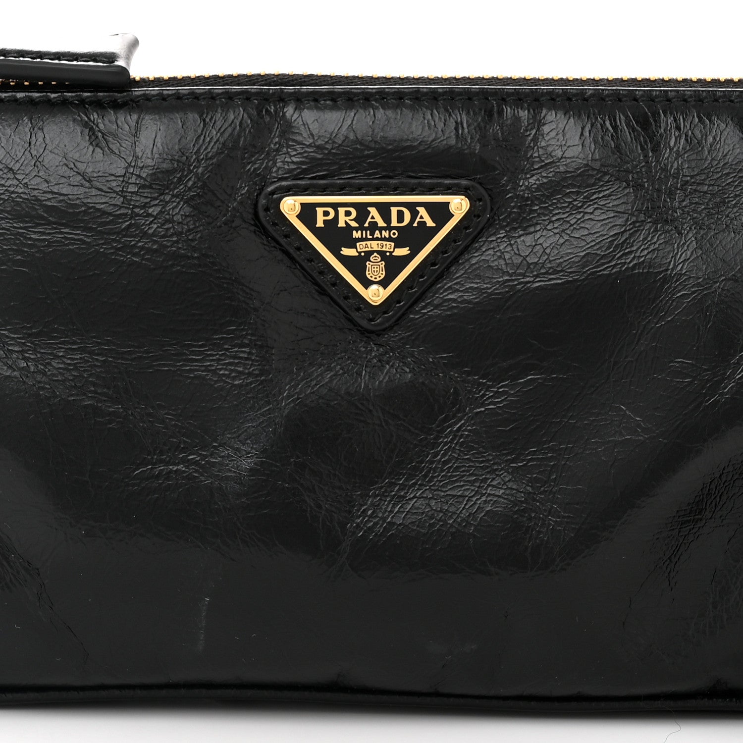 Prada Soft Lux Calfskin Re-Edition 2002 Shoulder Bag Black 8 of 11