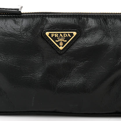 Prada Soft Lux Calfskin Re-Edition 2002 Shoulder Bag Black 8 of 11