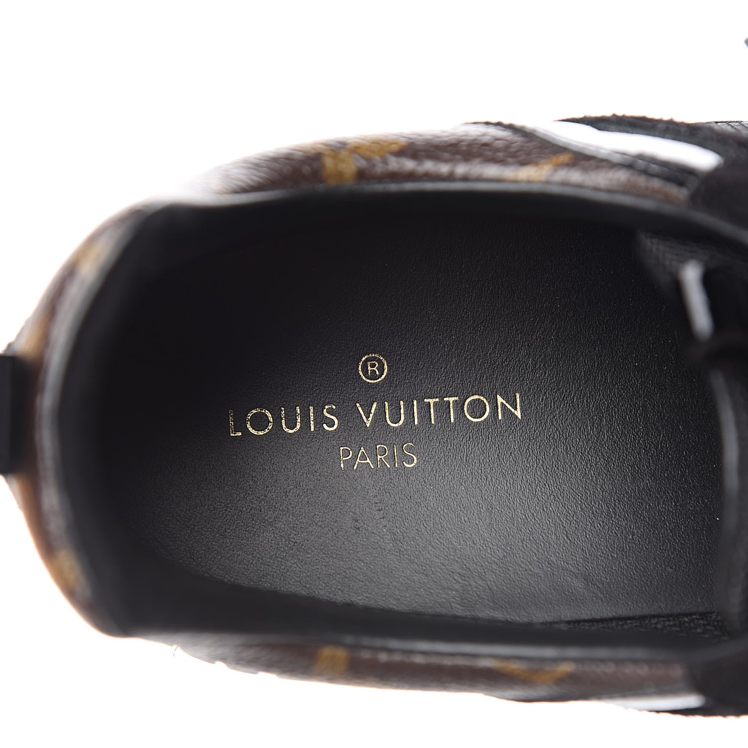 Louis Vuitton Suede Monogram Run Away Sneakers 38.5 Black 7 of 10