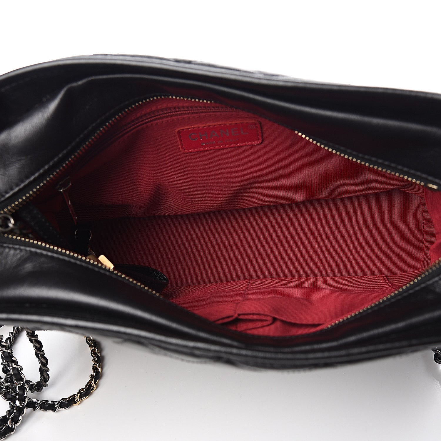 Chanel Aged Calfskin Quilted Medium Gabrielle Hobo Black 4 of 9