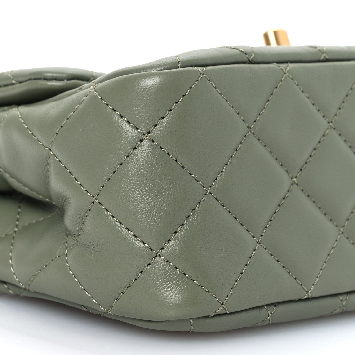 Chanel Lambskin Quilted Mini Pearl Crush Flap Green 11 of 12