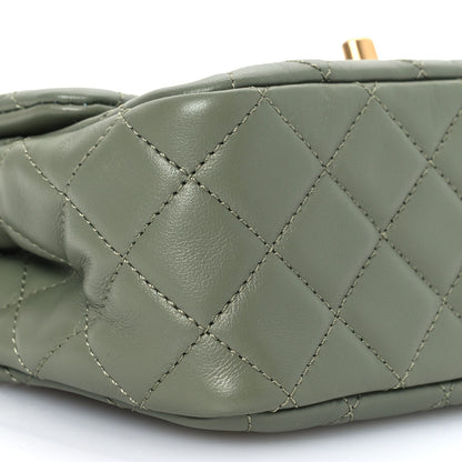 Chanel Lambskin Quilted Mini Pearl Crush Flap Green 11 of 12