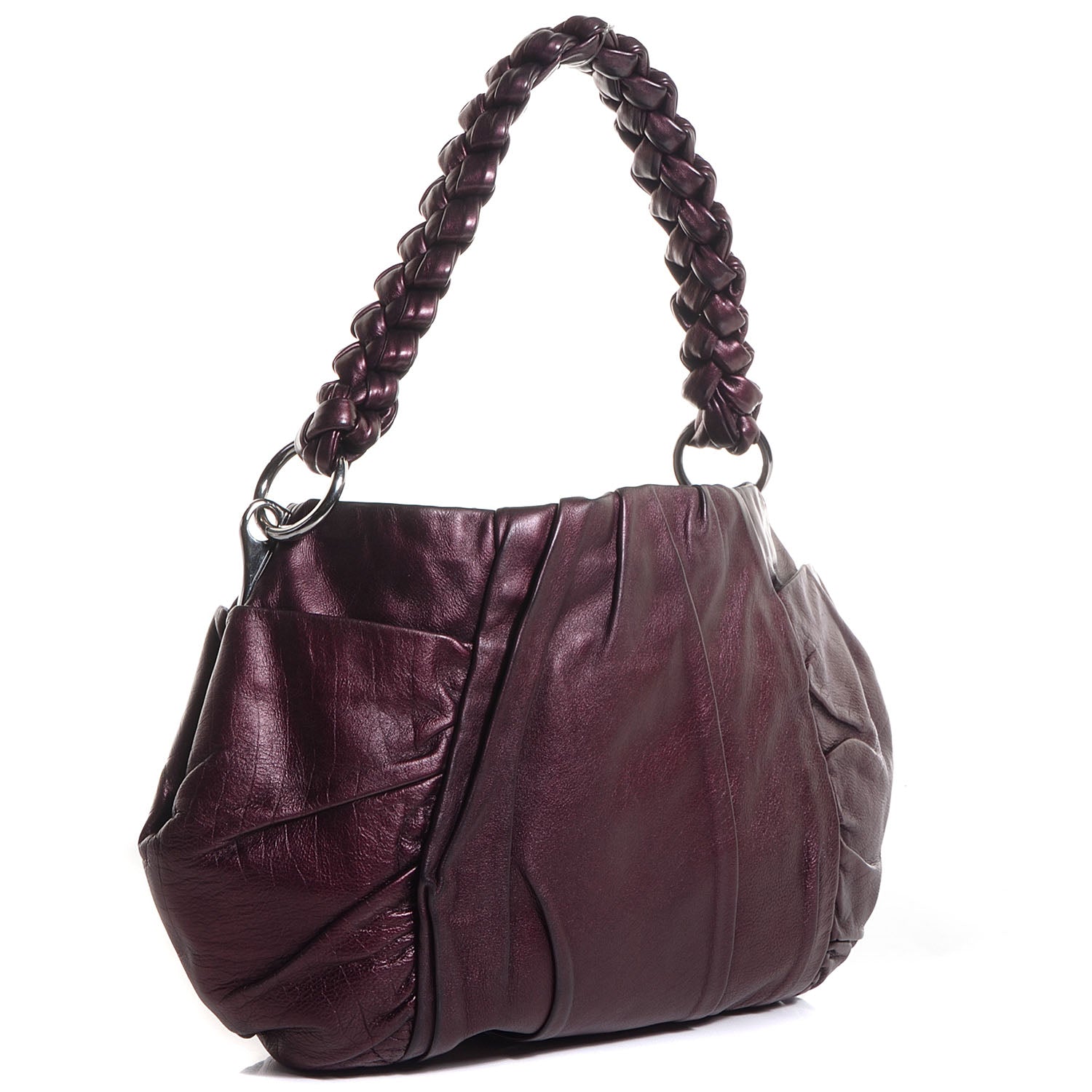 Prada Nappa Mordore Hobo Lampone 3 of 10
