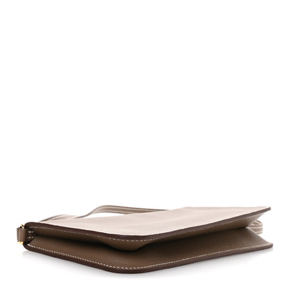 Hermes Evercolor Chaine d'Ancre Zipengo Pochette To Go Etoupe 4 of 11