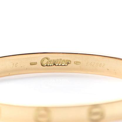 Cartier 18K Yellow Gold LOVE Bracelet 16 4 of 5