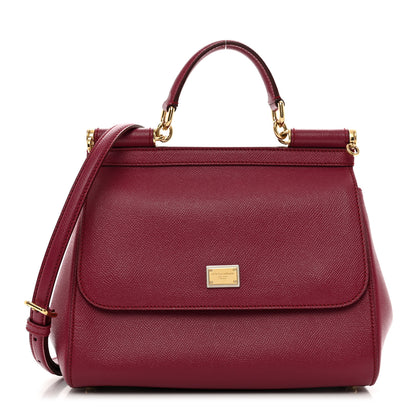 Dolce & Gabbana Dauphine Medium Miss Sicily Satchel Dark Red 1 of 9