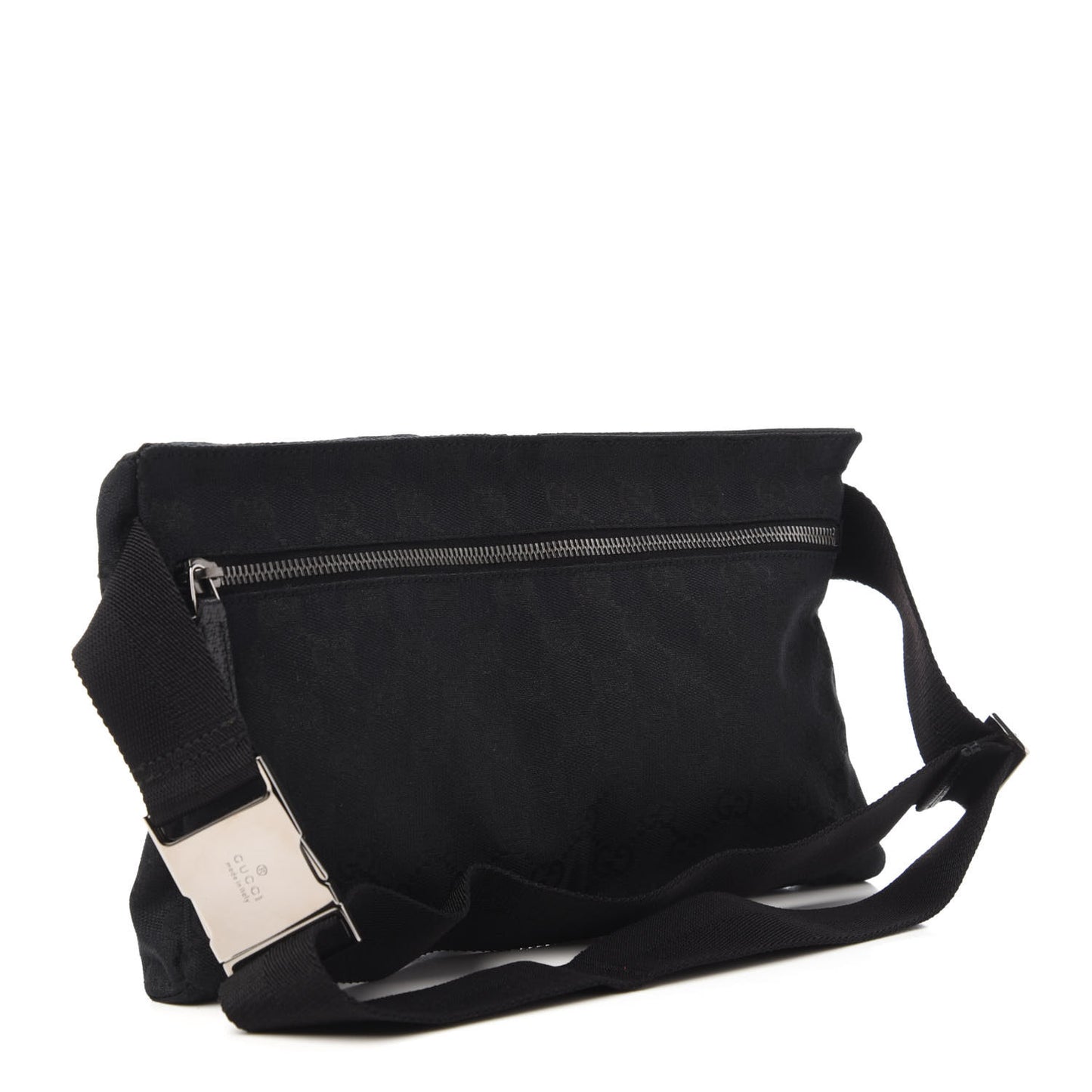 GG Monogram Double Pocket Belt Bag Black