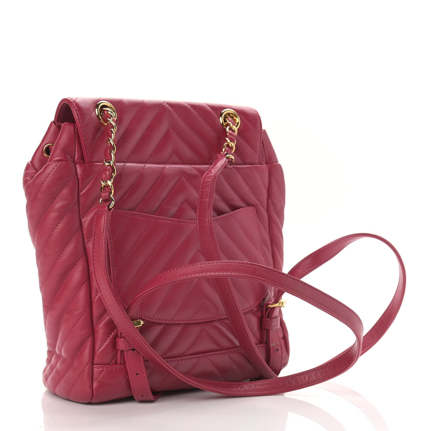 Chanel Calfskin Chevron Quilted Small Urban Spirit Backpack Dark Pink 2 of 10