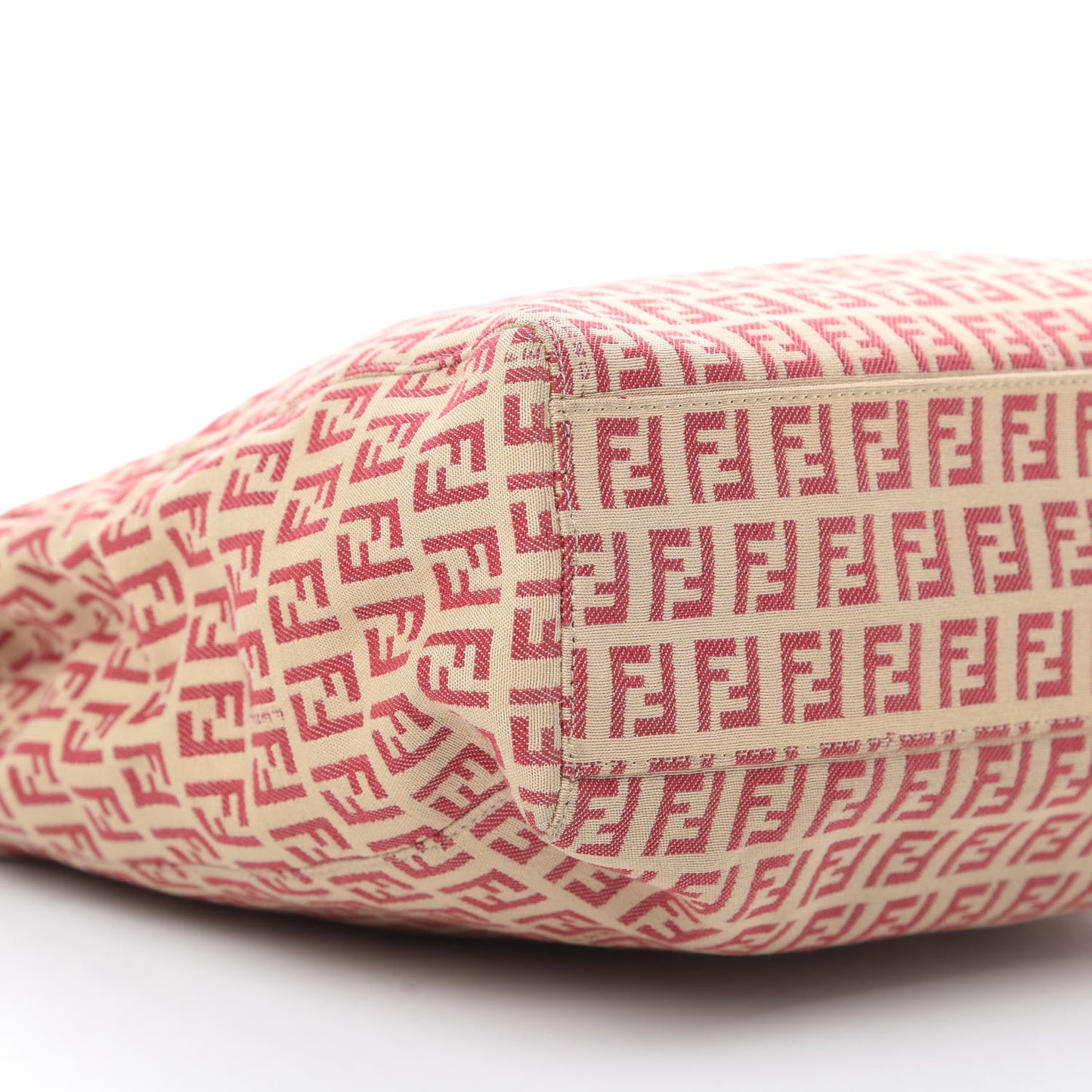Zucchino Vitello Tote Beige Rosso