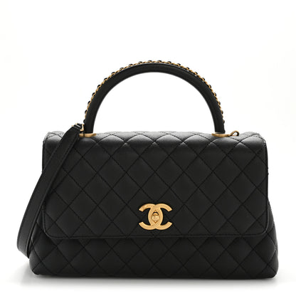 Chanel Caviar Quilted Small Coco Chain Handle Flap Black 1 of 13