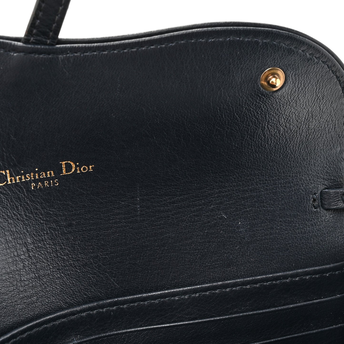 Oblique Saddle Chain Long Wallet Blue