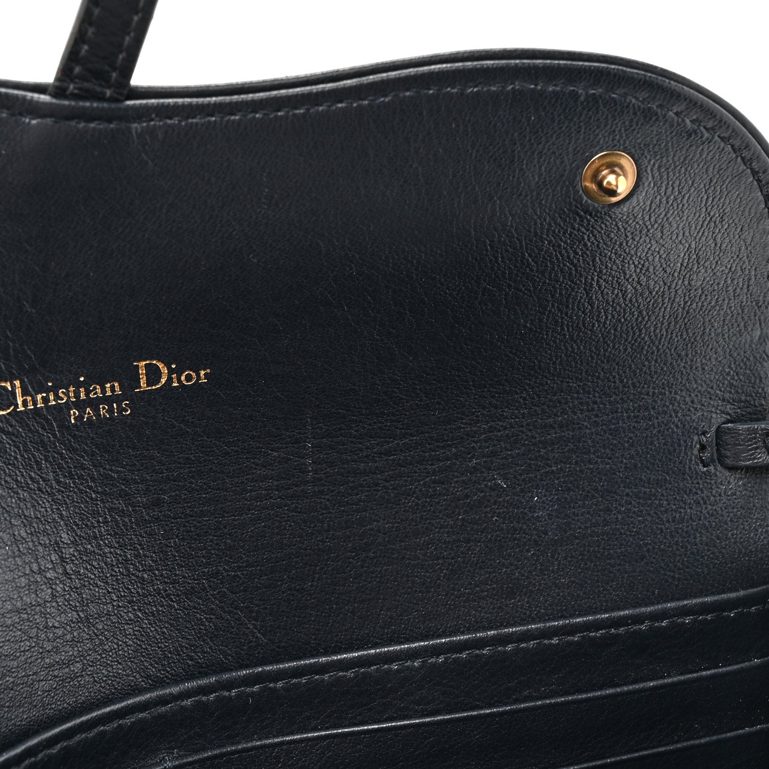 Christian Dior Oblique Saddle Chain Long Wallet Blue 11 of 11